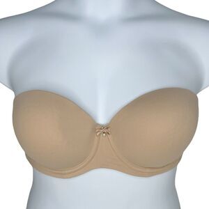 Soma Embraceable Multiway Strapless Bra sz 38C * Warm Amber Nude Beige Neutral